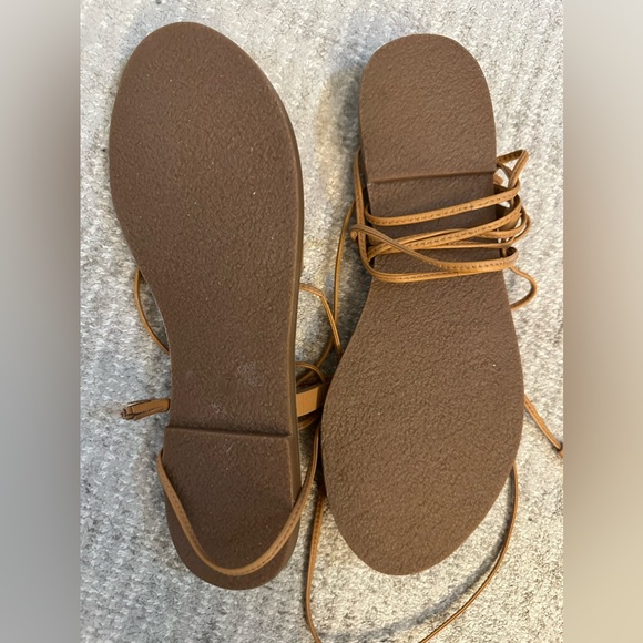 MADEWELL The Boardwalk Lace-Up Sandals in Tan Brown. Size 7. NWOT. - Picture 7 of 8